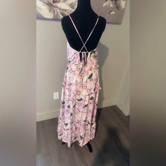 Lost + Wander Floral Dress with Pink and Cream Hues - Picture 5 of 6